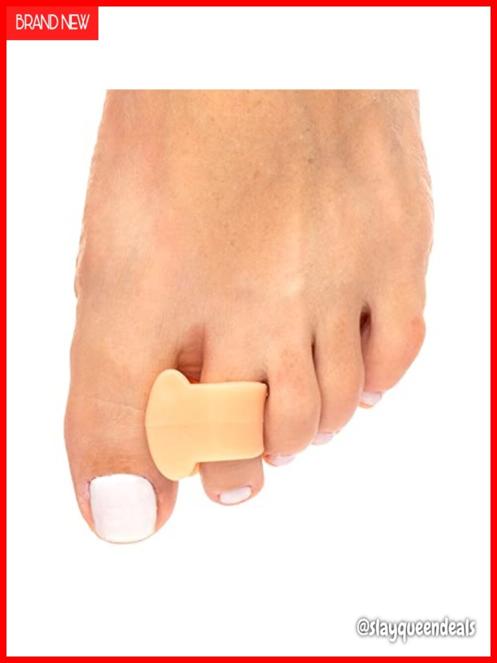 Gel Toe Spacers for Bunions & Overlapping Toes, 4 Count, Washable Reusable